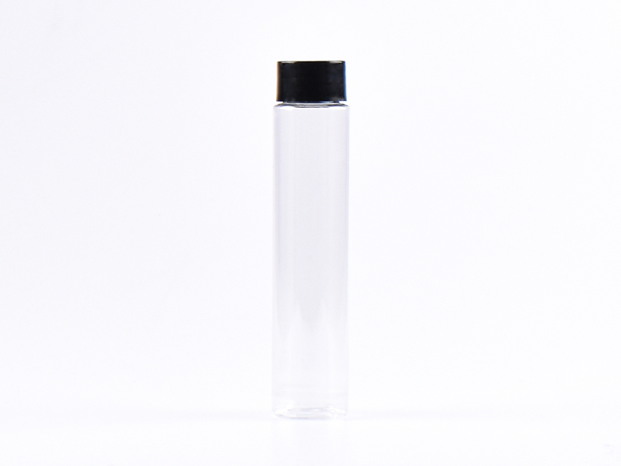 PET Röhrchen, 100ml, Schraubverschluss schwarz