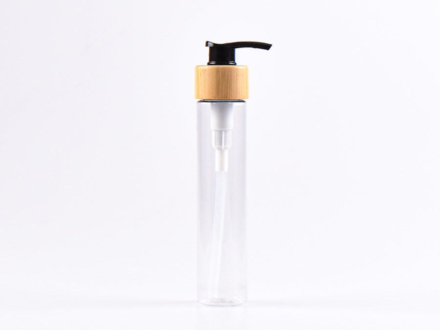 PET Röhrchen, 100ml, mit Dispenser Bambus