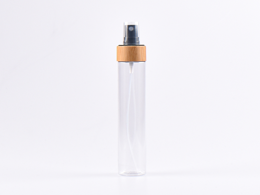 PET Röhrchen, 100ml, mit Zerstäuber Bambus