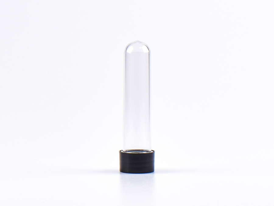 PET Röhrchen, 30ml, Schraubverschluss schwarz