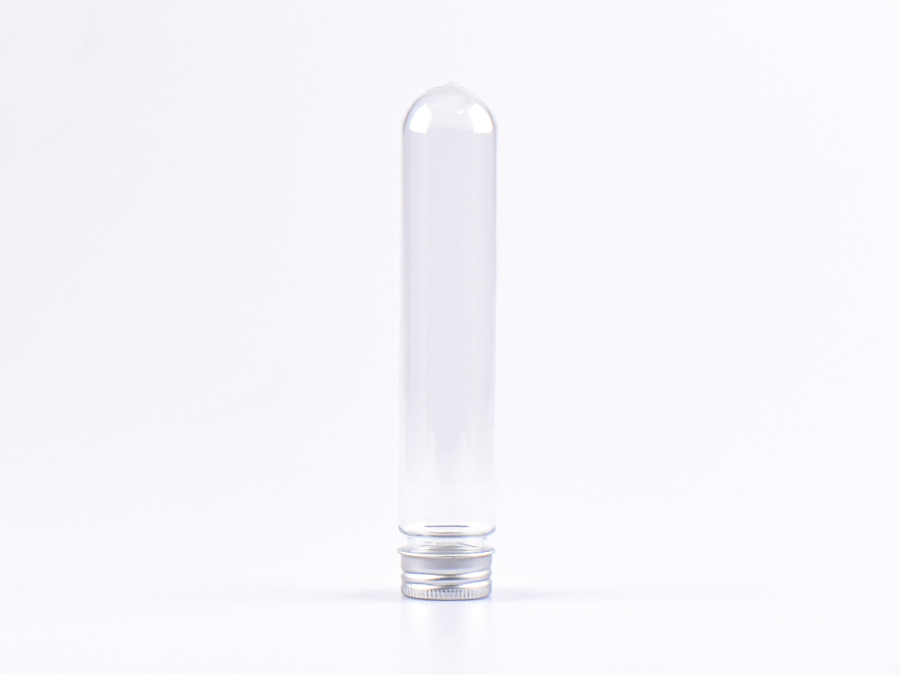 PET Röhrchen, 80ml, Schraubverschluss Alu