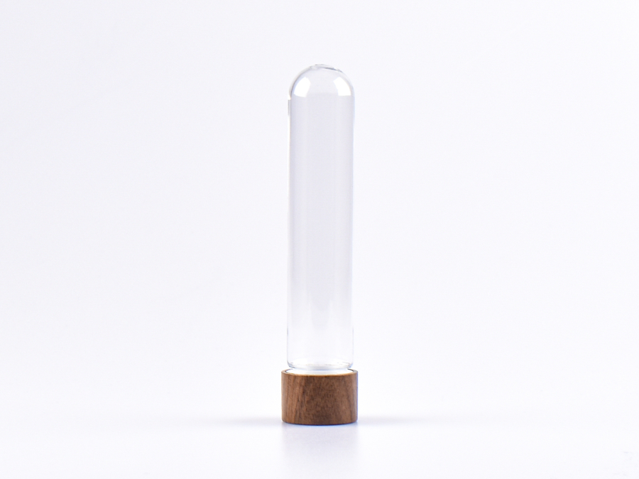 PET Röhrchen, 80ml, Schraubverschluss Walnut