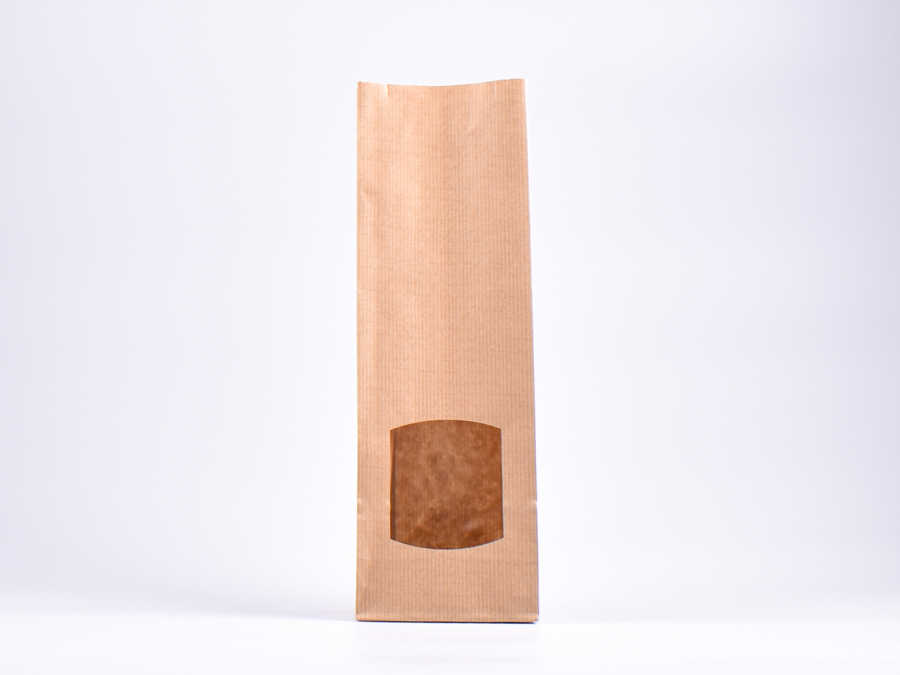 Papiertüte, Stehbeutel, Grösse M, mit Sichtfenster