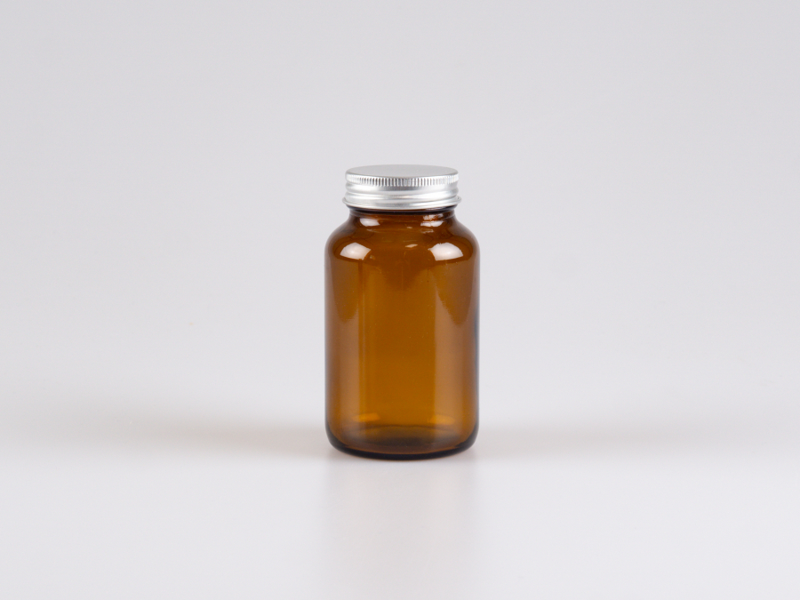 Tabletten - und Pulverglas, 200ml, mit Deckel in 2 Farben