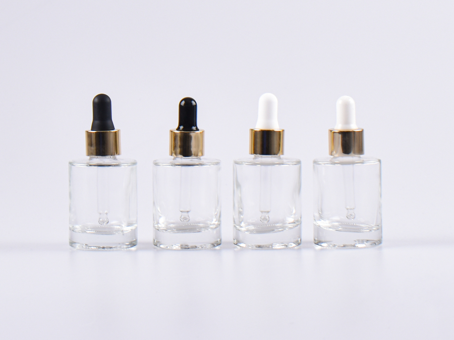 Glasflasche "Raoul" 30ml, mit Pipette gold