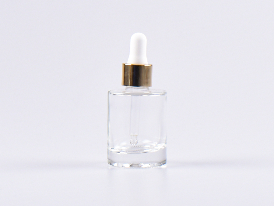 Glasflasche "Raoul" 30ml, mit Pipette gold