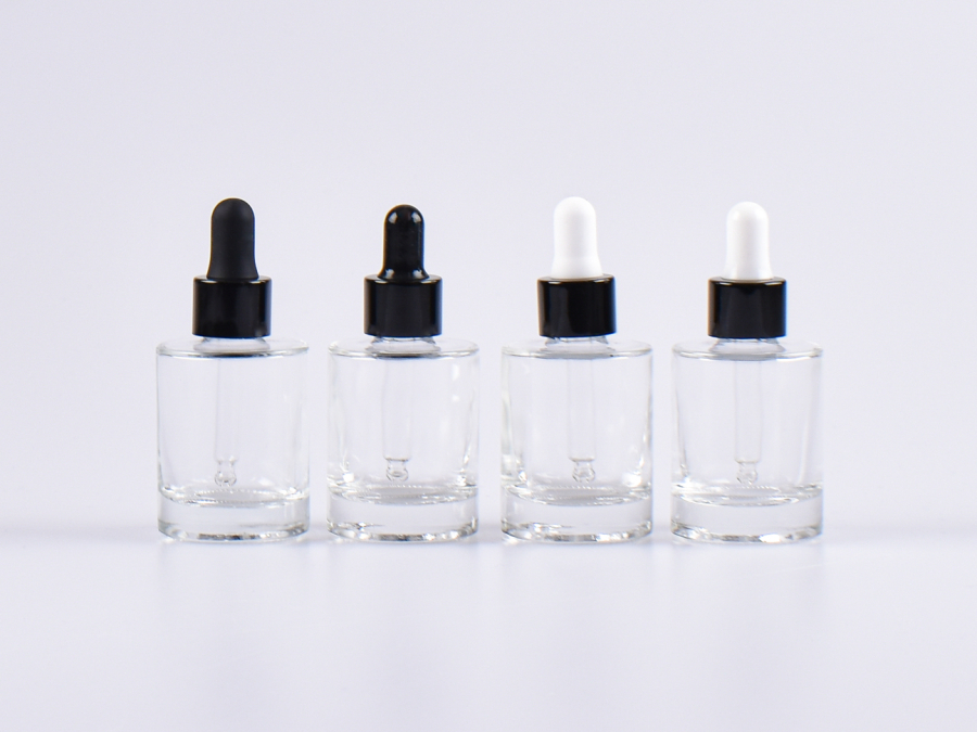 Glasflasche "Raoul" 30ml, mit Pipette schwarz