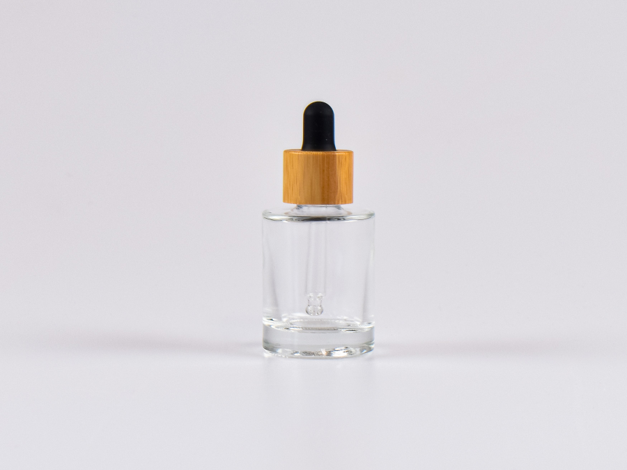 Glasflasche "Raoul" 30ml, mit Pipette Bambus