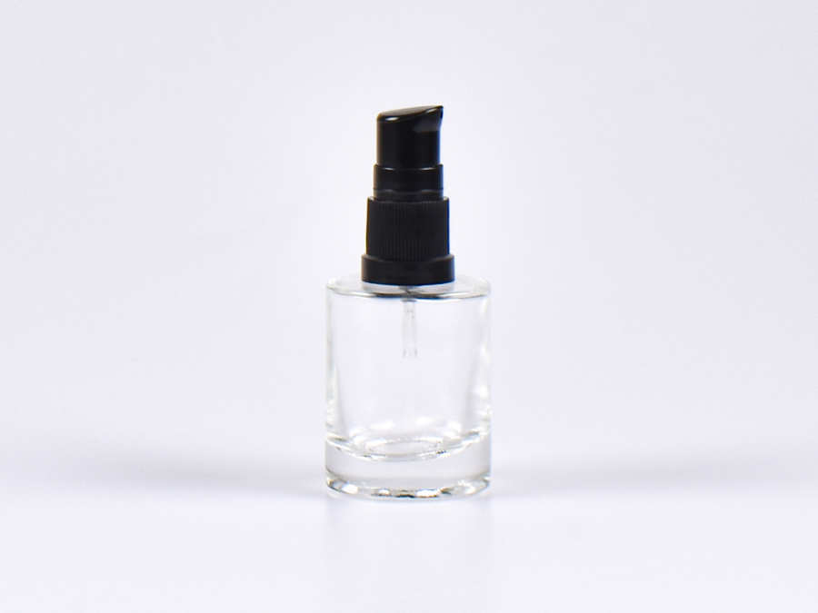 Glasflasche "Raoul" 30ml, mit Lotionspumpe Kunststoff