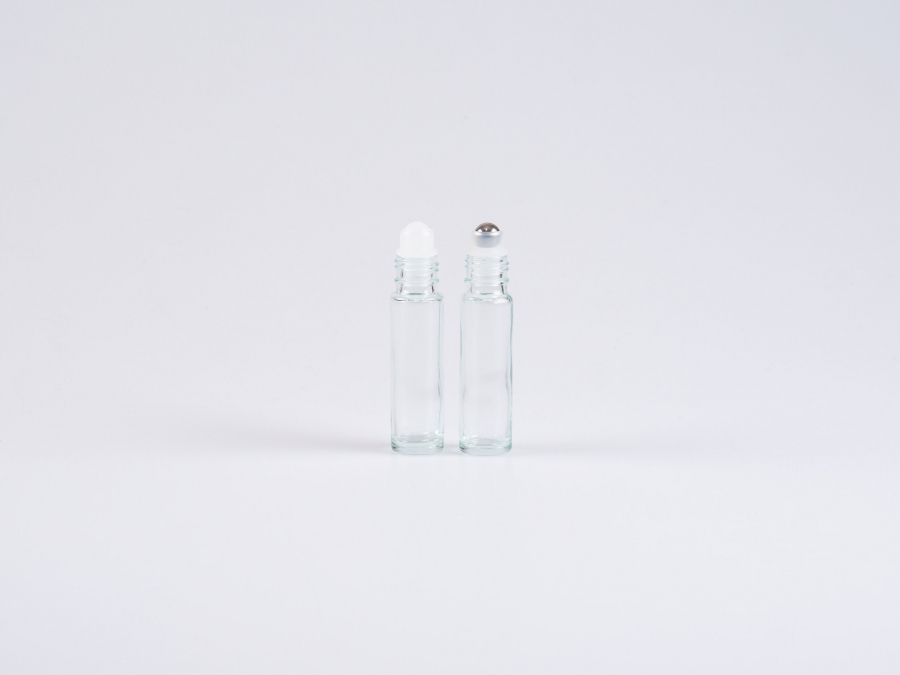 Roll-On-Flasche, Braun/Klarglas, frei kombinierbar, 10ml