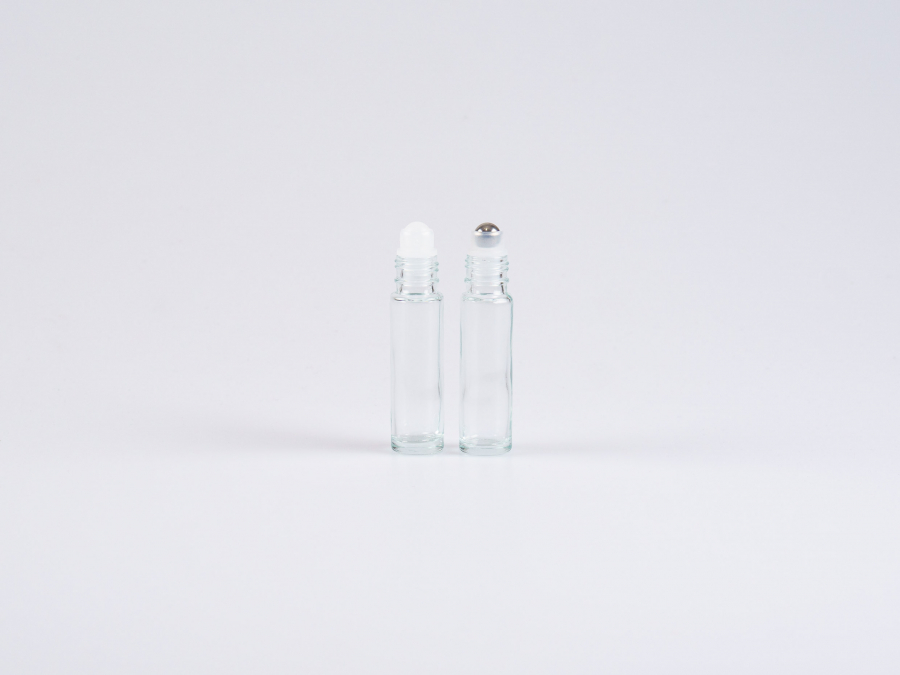 Roll-On-Flasche, Braun/Klarglas, frei kombinierbar, 10ml