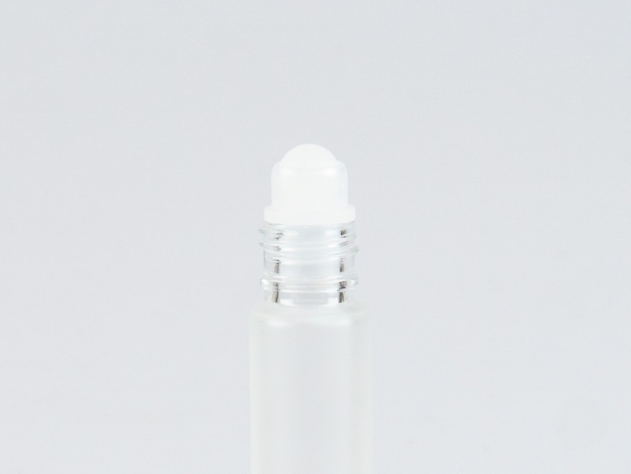 Roll-On-Flasche, säuremattiertes Glas,10ml, Deckel Bambus