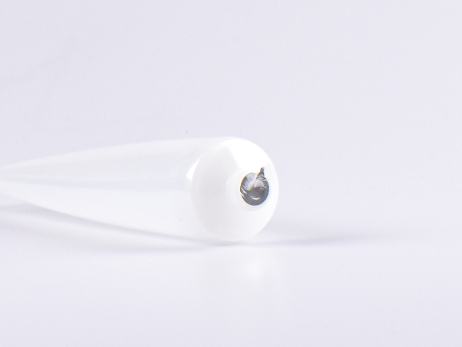 Kosmetiktube 100ml, transparent, mit Deckel Bambus