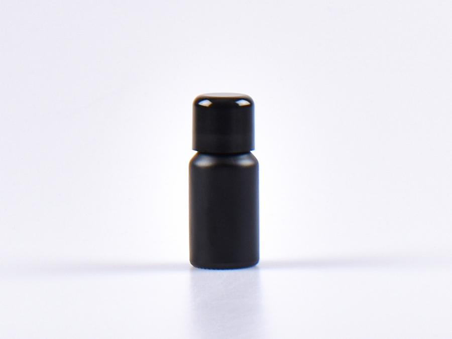 Schwarzglasflasche 10ml, mit Tropfmontur schwarz