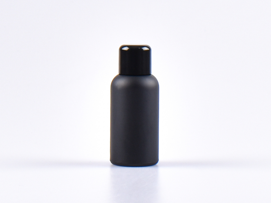 Schwarzglasflasche 30ml, mit Schraubverschluss schwarz