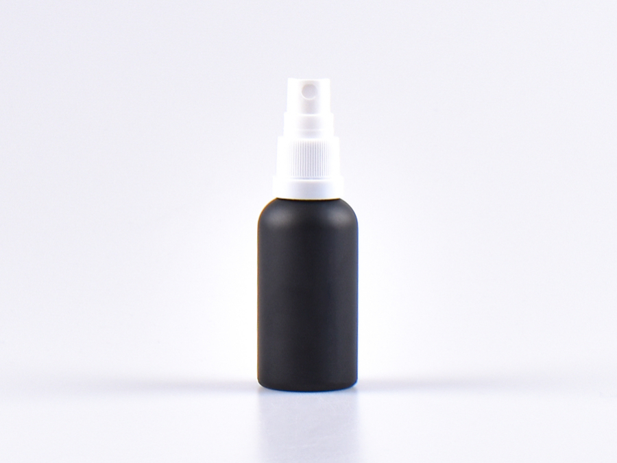 glasflasche-spray-schwarz-mattiert