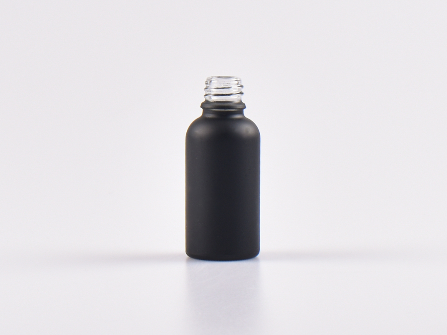 Schwarzglasflasche 30ml, DIN18, ohne Montur