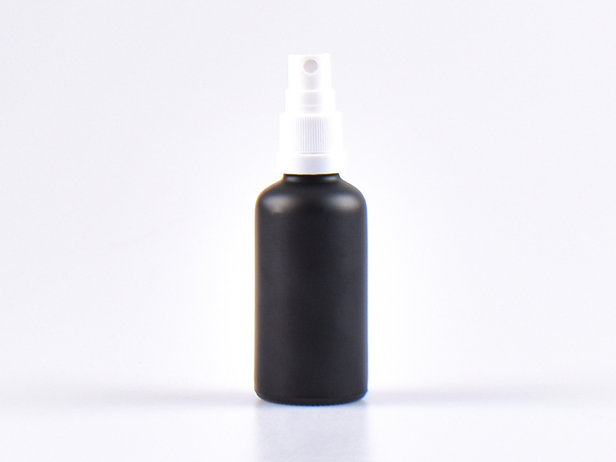 glasflasche-spray-schwarz-mattiert