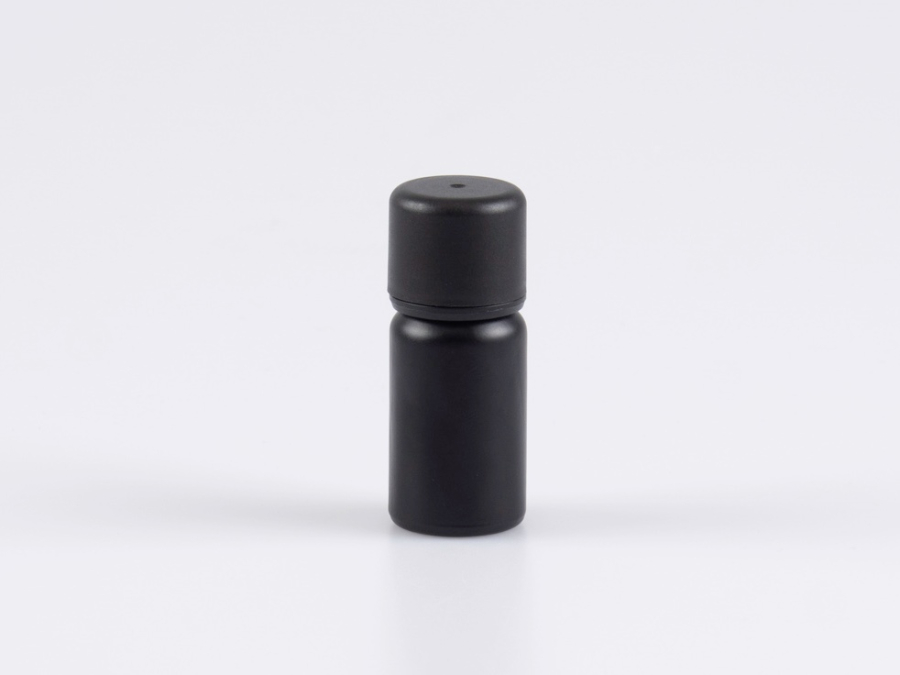 Schwarzglasflasche 10ml, mit Schraubverschluss OV