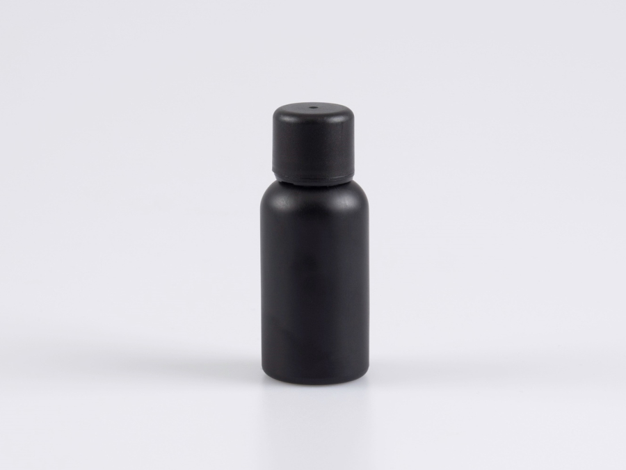 Schwarzglasflasche 30ml, mit Schraubverschluss OV