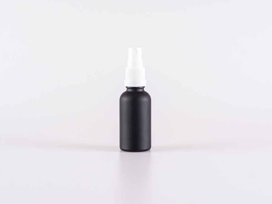 glasflasche-spray-schwarz-mattiert