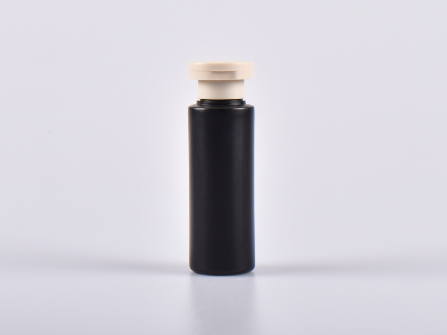 Flasche "Tara" 100ml, matt-schwarz, mit FlipTop Ceres