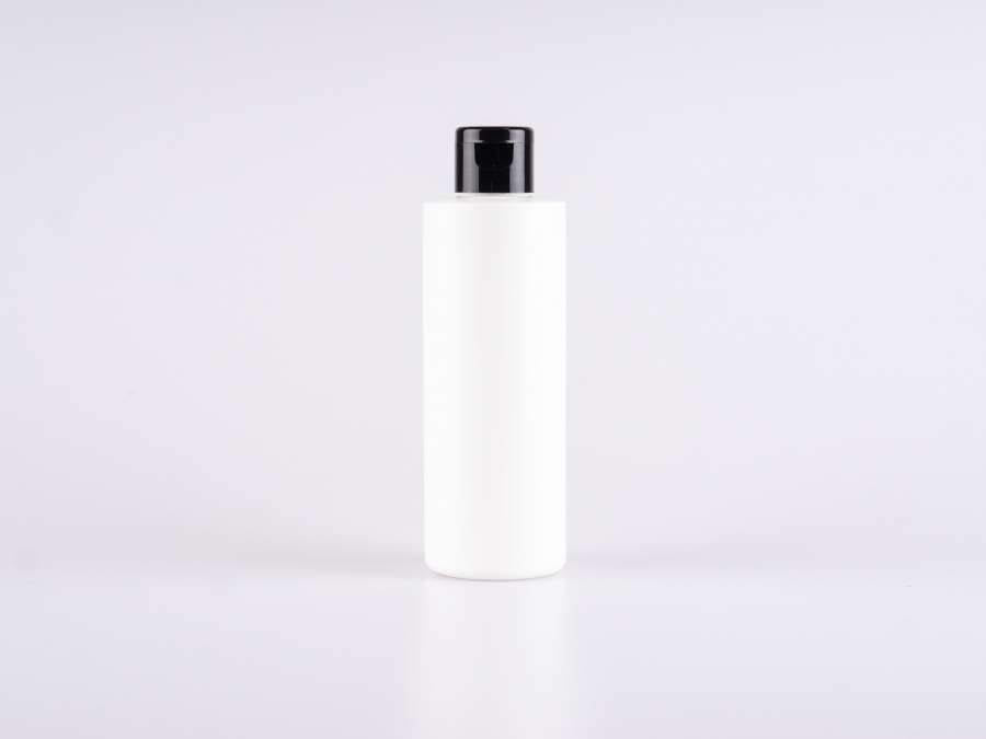 Flasche "Tara" 200ml, matt-weiss, mit FlipTop oder Disc Top Verschluss
