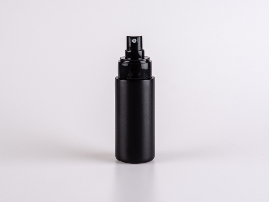 Flasche "Tara" 100ml, matt-schwarz, mit Zerstäuber "Prime"