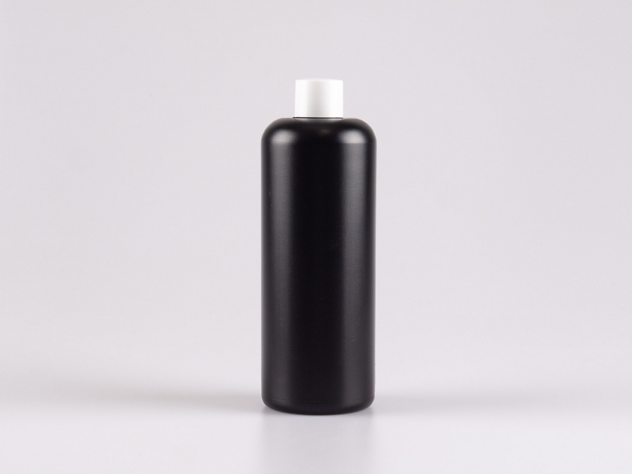 Flasche "Ben" 500ml, mit Schraubverschluss weiss/schwarz