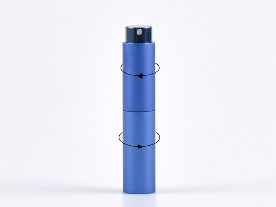 Zerstäuber "Twist" metallic, blau, 10ml