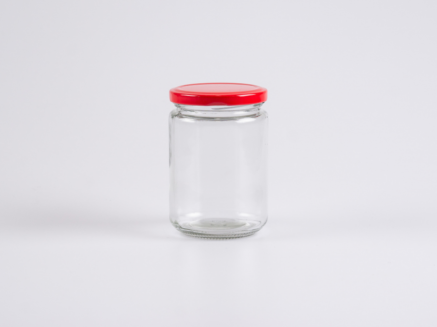 Vorratsglas, 500ml, mit Aluminiumdeckel in 4 Farben