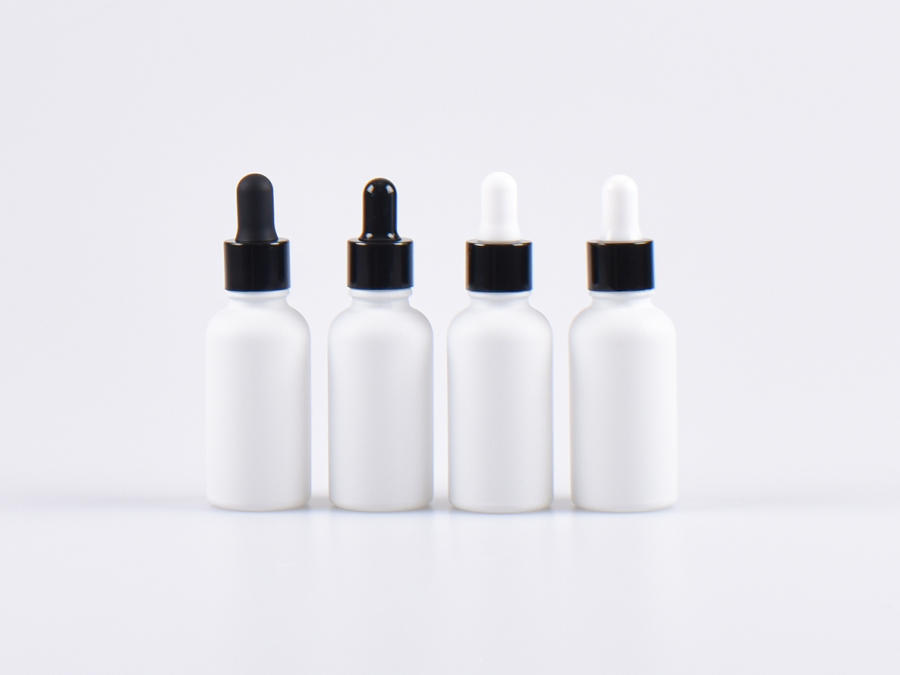Weissglasflasche 10ml, mit Pipette schwarz