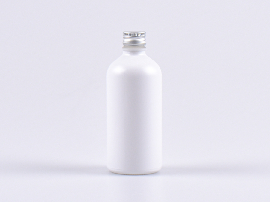glasflasche-weiss-100ml-aludeckel-silber