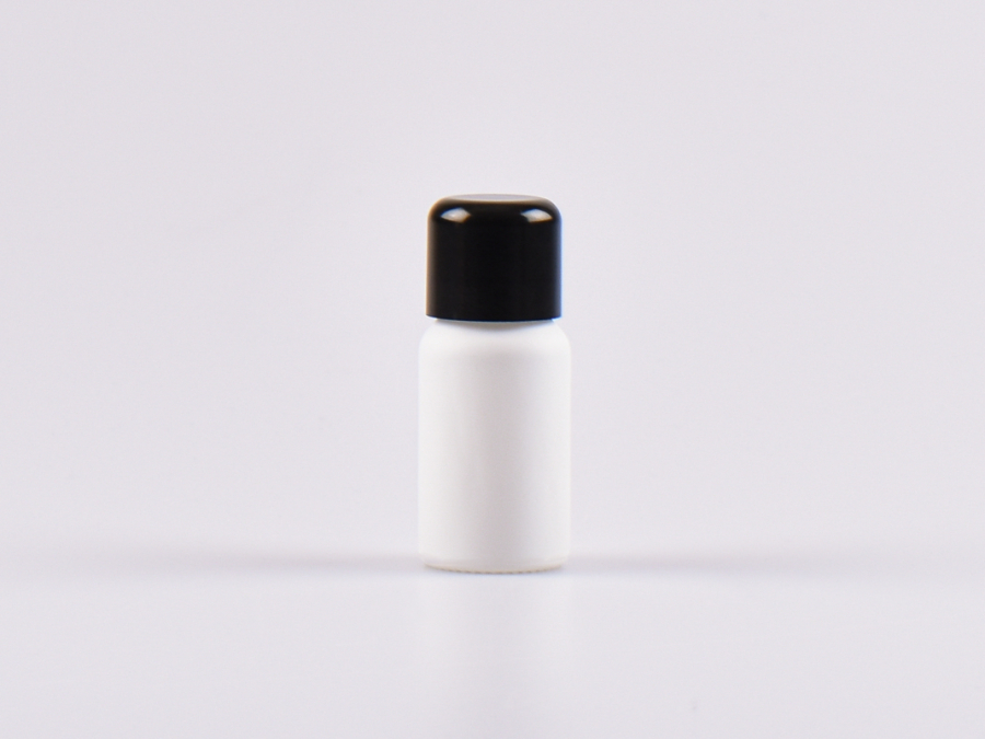 Weissglasflasche 10ml, mit Tropfmontur schwarz