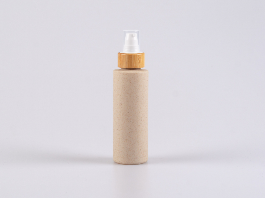 Bioflasche "CERES", 100ml, mit Lotionspumpe Bambus