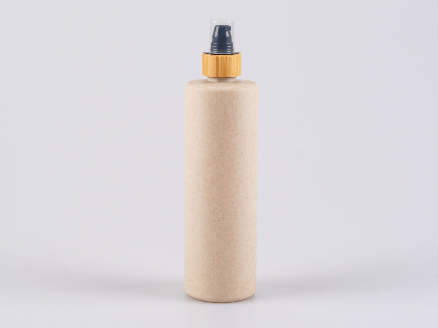 Bioflasche "CERES", 400ml, mit Lotionspumpe Bambus