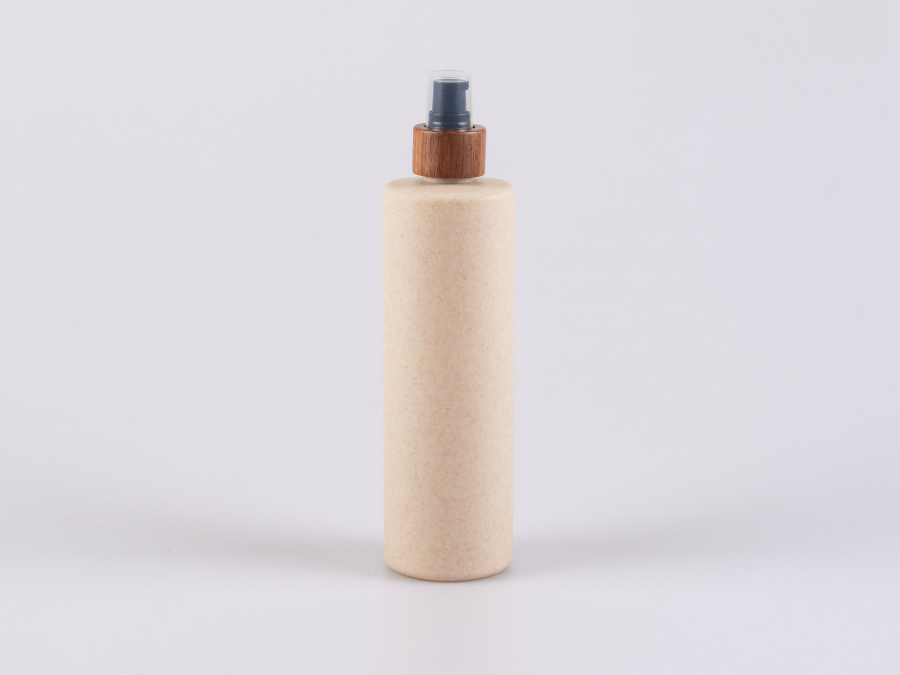 Bioflasche "CERES", 400ml, mit Lotionspumpe Walnut