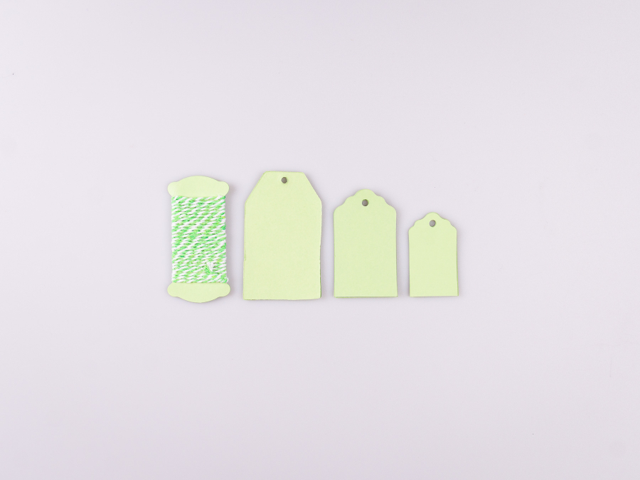 Geschenklabel Papier "Color", 15er Set - grün
