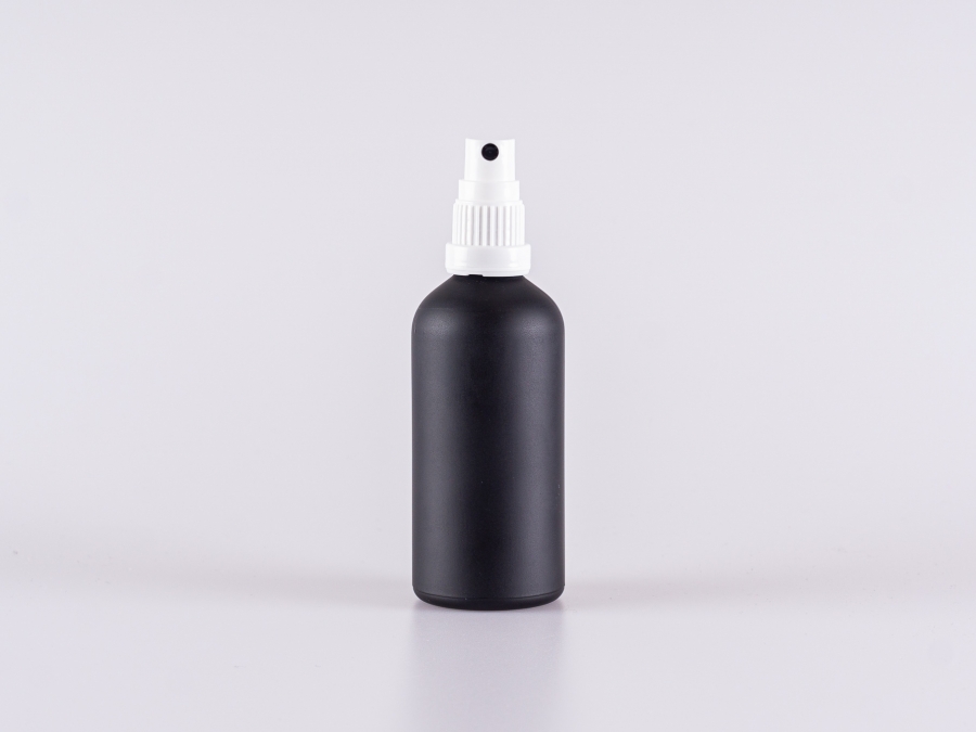 Schwarzglasflasche 100ml, mit Mundspray