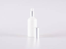 Weissglasflasche 100ml, mit Lotionspumpe Aluminium, 4 Color
