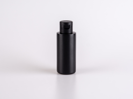 Flasche "Tara" 100ml, matt-schwarz, mit FlipTop/DiscTop