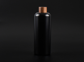 Flasche "Ben" 500ml, mit Deckel Walnut