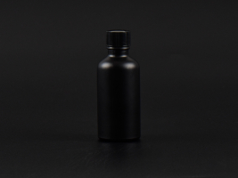 Schwarzglasflasche 50ml, mit Pinselmontur
