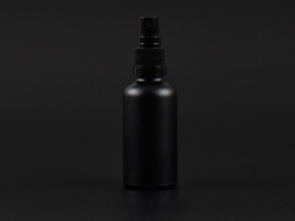 Schwarzglasflasche 100ml, mit Zerstäuber Kunststoff