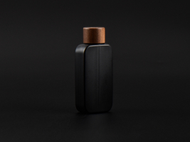 Flasche "Henry", 100ml, HDPE, mit Deckel Walnut