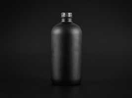 Schwarzglasflasche 480ml, ohne Montur