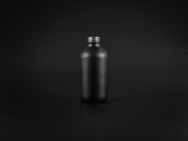 Schwarzglasflasche 220ml, ohne Montur