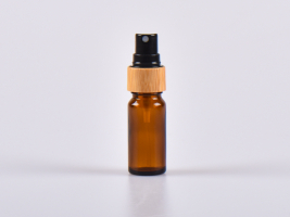 Braunglasflasche 10ml, mit Zerstäuber Bambus