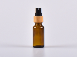 Braunglasflasche 20ml, mit Zerstäuber Bambus