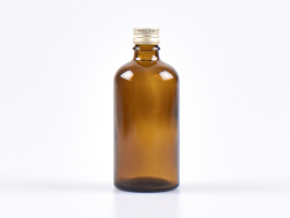 Braunglasflasche 100ml, mit Aludeckel